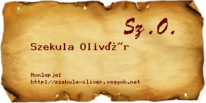 Szekula Olivér névjegykártya