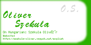 oliver szekula business card